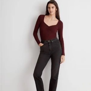 Madewell Ribbed Long Sleeve top XS